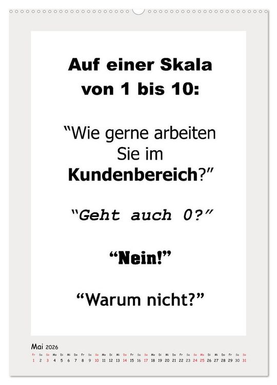 Produktbild: Spr&uuml;chekalender. Witziges f&uuml;rs B&uuml;ro (hochwertiger Premium Wandkalender 2026 DIN A2 hoch), Kunstdruck in Hochglanz