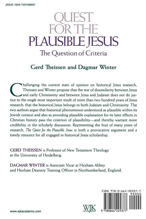 Produktbild: The Quest for the Plausible Jesus