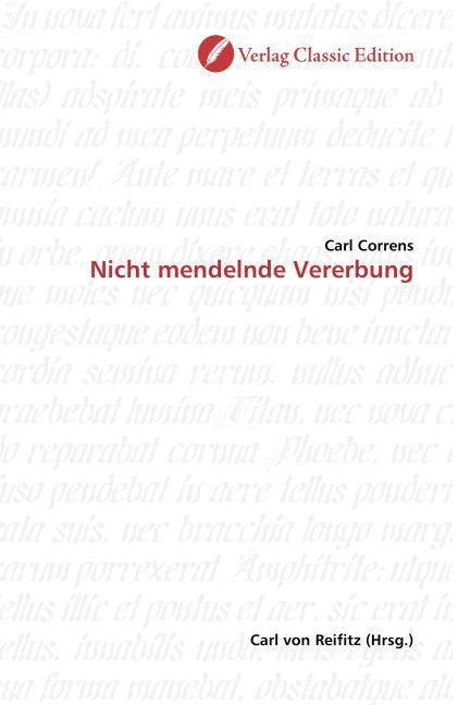 Produktbild: Correns, C: Nicht mendelnde Vererbung