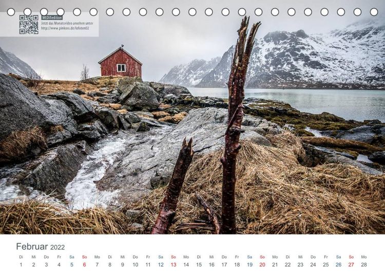 Produktbild: Lofoten - Stille Landschaften Norwegens (MEDIAedition) (Tischkalender 2022 DIN A5 quer)