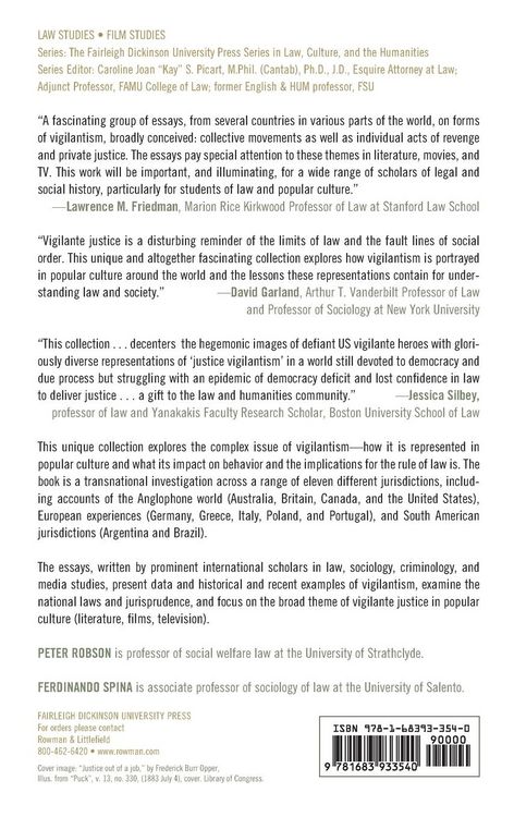 Produktbild: Vigilante Justice in Society and Popular Culture
