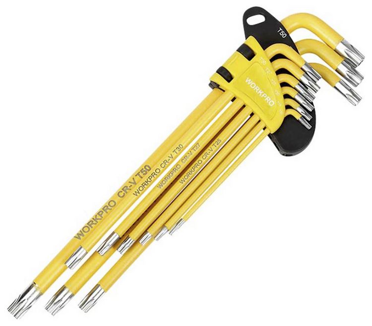 Produktbild: WorkPro TX T-Profil Stiftschl&uuml;sselsatz T 10, T 15, T 20, T 25, T 27, T 30, T 40, T 45, T 50