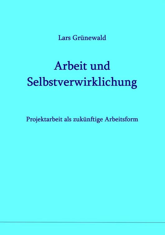 Produktbild: Arbeit und Selbstverwirklichung