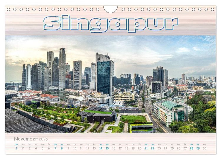 Produktbild: Singapur als Panorama (Wandkalender 2026 DIN A4 quer), CALVENDO Monatskalender