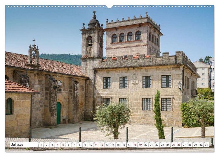 Produktbild: Unterwegs - Caminho Portugu&ecirc;s. Zu Fu&szlig; auf dem Portugiesischen Jakobsweg (hochwertiger Premium Wandkalender 2026 DIN A2 quer), Kunstdruck in Hochglanz