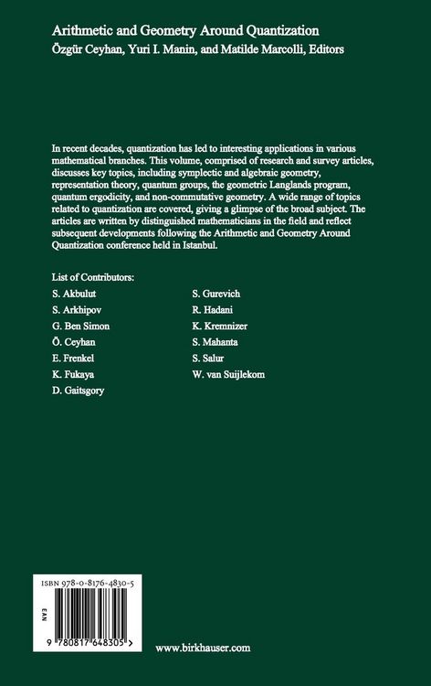 Produktbild: Arithmetic and Geometry Around Quantization