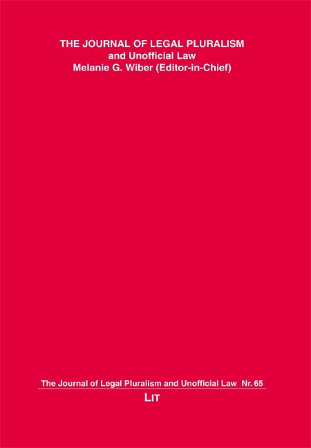 Produktbild: The Journal of Legal Pluralism and Unofficial Law 65/2012