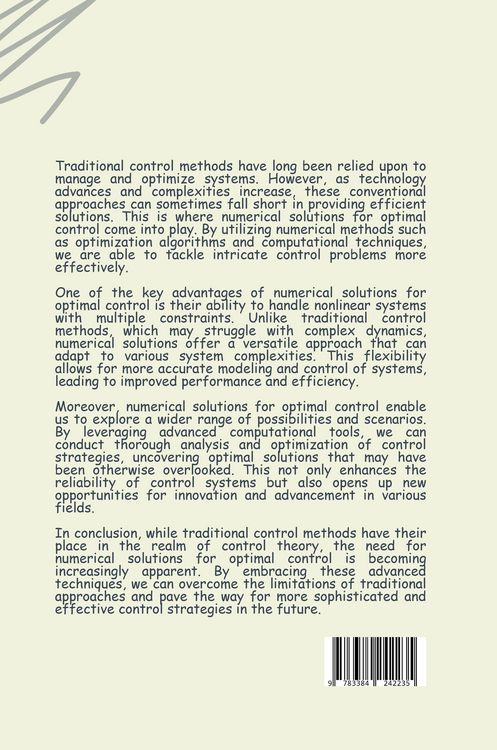 Produktbild: Numerical Approaches to Optimal Control: Tackling Nonlinear Systems and Constraints