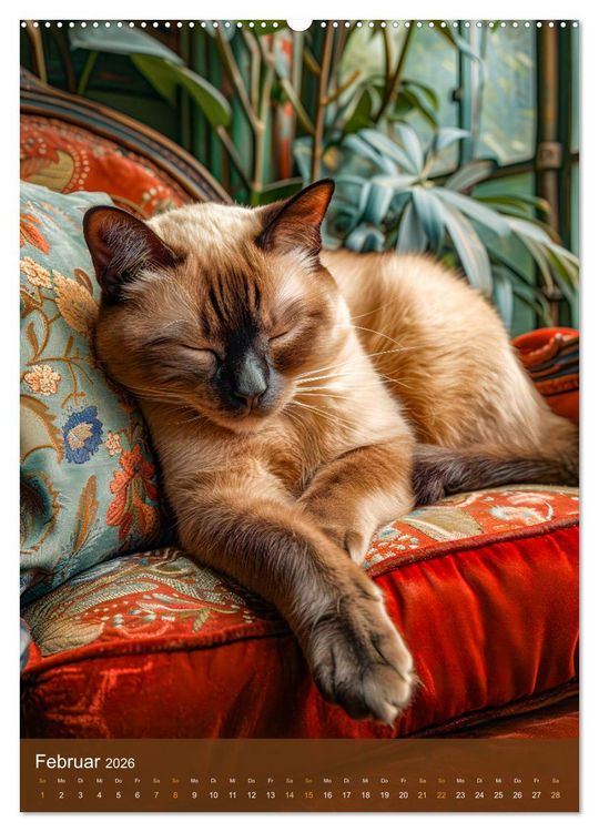 Produktbild: Kuschelkatzen - Fellnasen im Schlummerland (Wandkalender 2026 DIN A2 hoch), CALVENDO Monatskalender