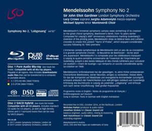 Produktbild: Sinfonie 2 "Lobgesang" (SACD+Audio Blu-R)