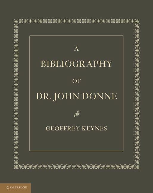 Produktbild: A Bibliography of Dr. John Donne