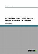 Produktbild: Die Sprache der Genesis1 und die Verse van Swietens im Textbuch "Die Sch&ouml;pfung"
