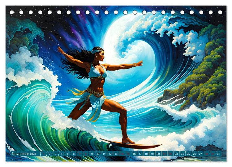 Produktbild: Die Wellenbezwinger (Tischkalender 2026 DIN A5 quer), CALVENDO Monatskalender