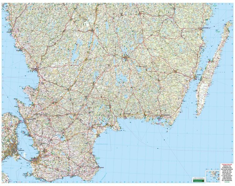 Produktbild: Freytag & berndt Stra&szlig;enkarte Schweden S&uuml;d 1:250.000