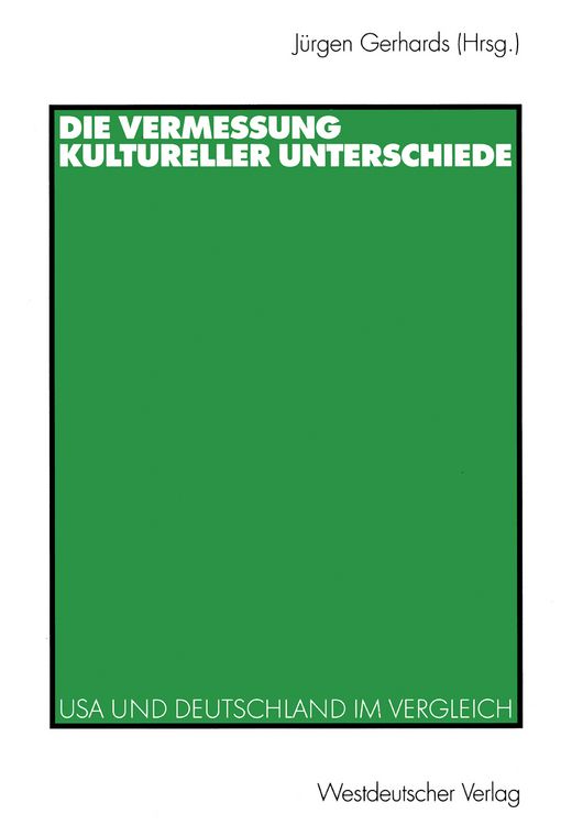 Produktbild: Die Vermessung kultureller Unterschiede