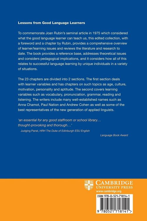Produktbild: Lessons from Good Language Learners