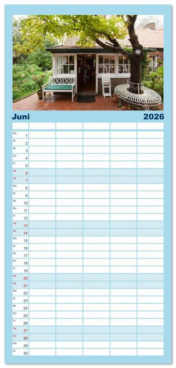 Produktbild: Familienplaner 2026 - Ostfriesische Inseln - Borkum, Norderney, Juist, Baltrum, Langeoog, Spiekeroog, Wangerooge mit 5 Spalten (Wandkalender, 21 x 45 cm) CALVENDO