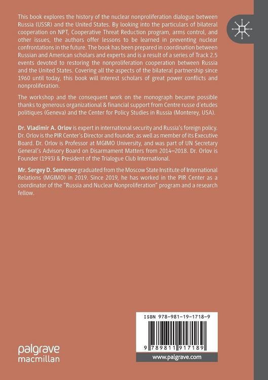 Produktbild: Russian&ndash;American Nuclear Nonproliferation Dialogue