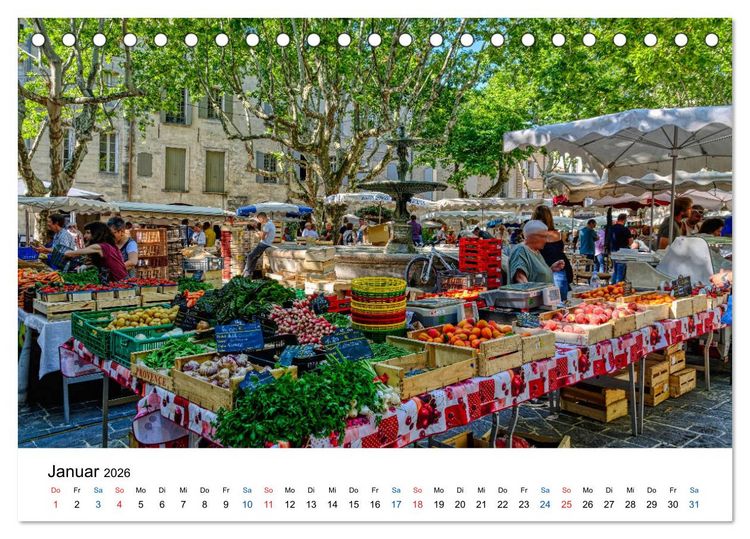 Produktbild: Uz&eacute;s - Charmante Kleinstadt im Gard (Tischkalender 2026 DIN A5 quer), CALVENDO Monatskalender