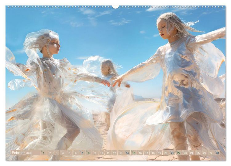Produktbild: T&auml;nzer im surrealen Stil (hochwertiger Premium Wandkalender 2026 DIN A2 quer), Kunstdruck in Hochglanz