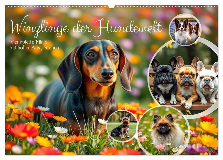 Produktbild: Winzlinge der Hundewelt (Wandkalender 2026 DIN A2 quer), CALVENDO Monatskalender