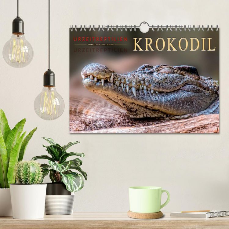Produktbild: Urzeitreptilien - Krokodil (Wandkalender 2026 DIN A4 quer), CALVENDO Monatskalender