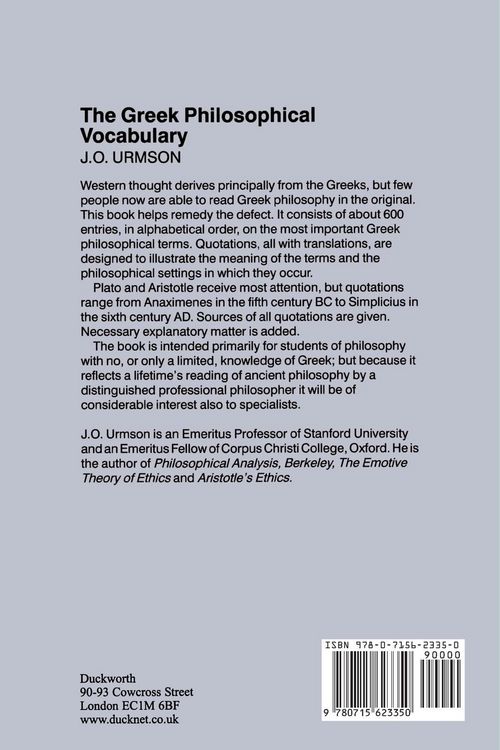 Produktbild: Greek Philosophical Vocabulary