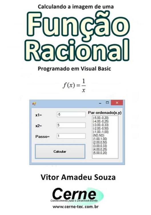 Produktbild: Calculando A Imagem De Uma Fun&ccedil;&atilde;o Racional Programado Em Visual Basic