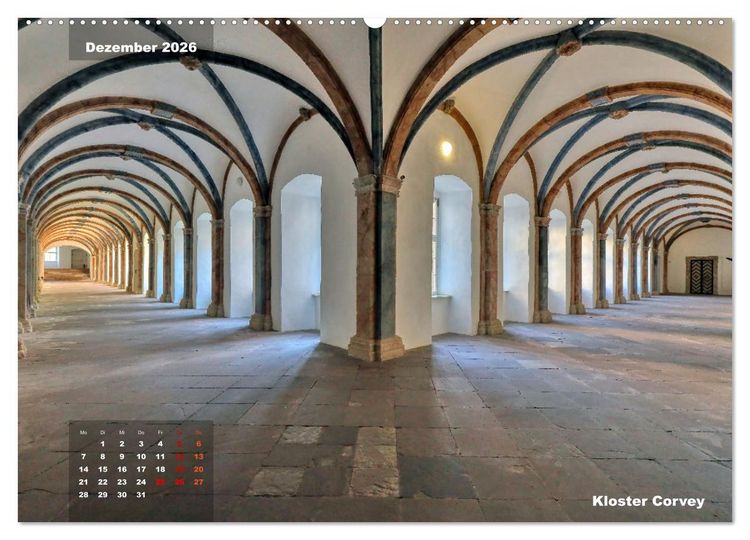 Produktbild: M&auml;rchenhaftes Weserbergland (hochwertiger Premium Wandkalender 2026 DIN A2 quer), Kunstdruck in Hochglanz