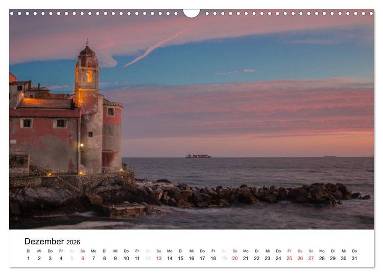 Produktbild: Blick auf die Ligurische K&uuml;ste (Wandkalender 2026 DIN A3 quer), CALVENDO Monatskalender