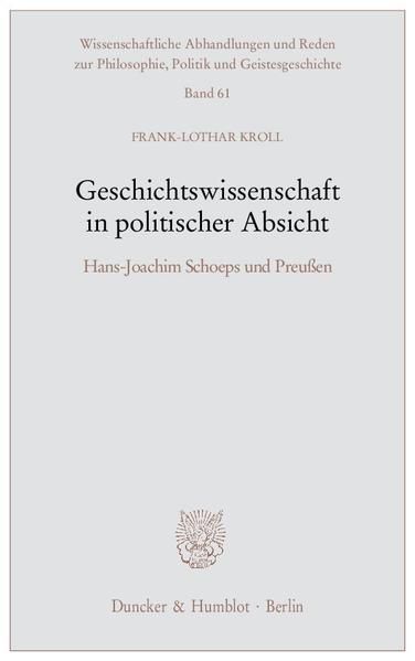 Produktbild: Geschichtswissenschaft in politischer Absicht.