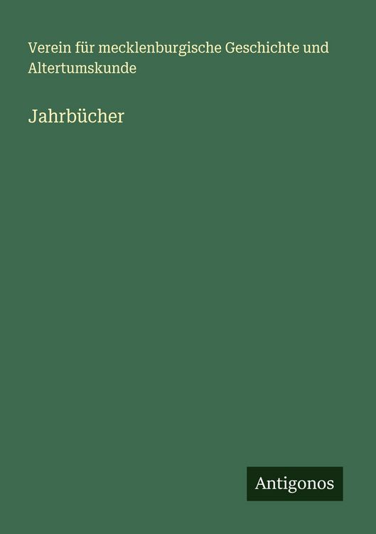 Produktbild: Jahrb&uuml;cher