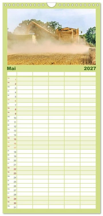 Produktbild: Familienplaner 2027 - Giganten der Ernte mit 5 Spalten (Wandkalender, 21 x 45 cm) CALVENDO