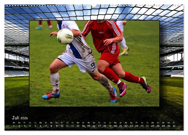 Produktbild: Fu&szlig;ball regiert die Welt (hochwertiger Premium Wandkalender 2026 DIN A2 quer), Kunstdruck in Hochglanz