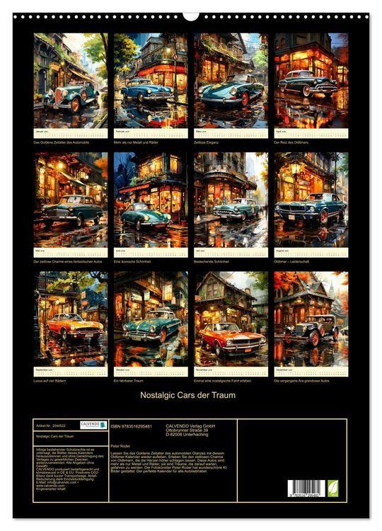Produktbild: Nostalgic Cars der Traum (Wandkalender 2026 DIN A2 hoch), CALVENDO Monatskalender