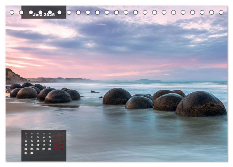 Produktbild: Neuseeland - Traumlandschaften aus einem Naturparadies (Tischkalender 2026 DIN A5 quer), CALVENDO Monatskalender