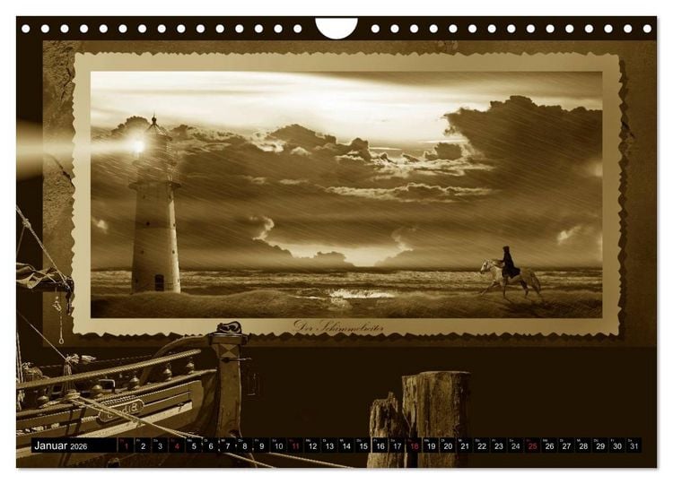 Produktbild: Nostalgie in Sepia (Wandkalender 2026 DIN A4 quer), CALVENDO Monatskalender