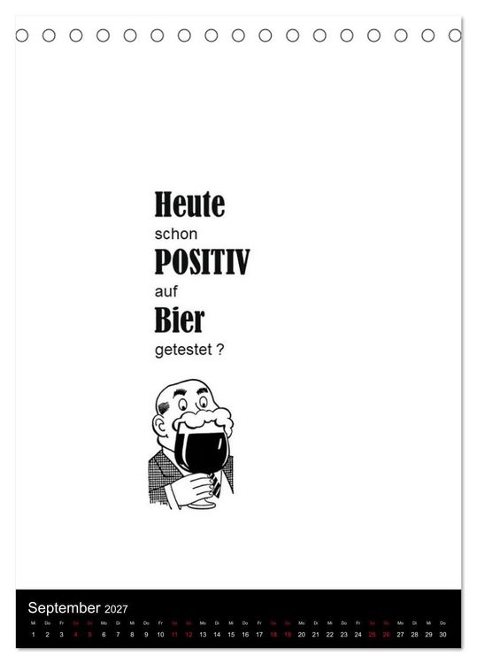Produktbild: SPRUCH-Beutel voller Spr&uuml;che rund ums TRINKEN (Tischkalender 2027 DIN A5 hoch), CALVENDO Monatskalender