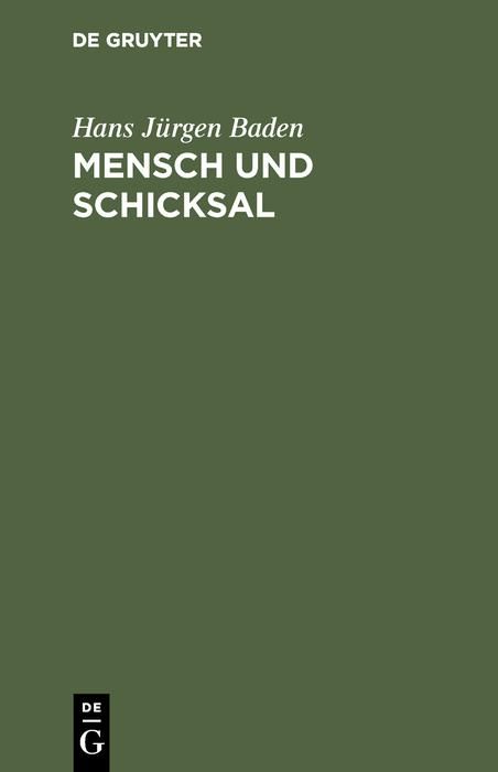Produktbild: Mensch und Schicksal
