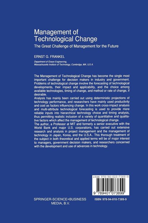 Produktbild: Management of Technological Change
