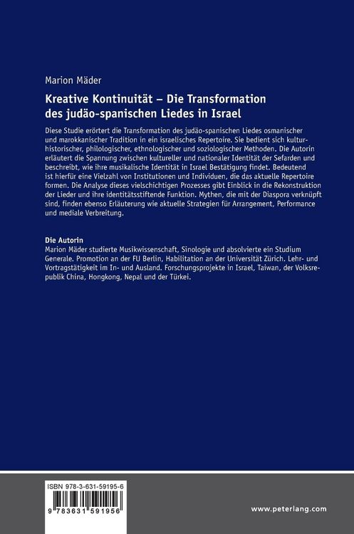 Produktbild: Kreative Kontinuit&auml;t &ndash; Die Transformation des jud&auml;o-spanischen Liedes in Israel