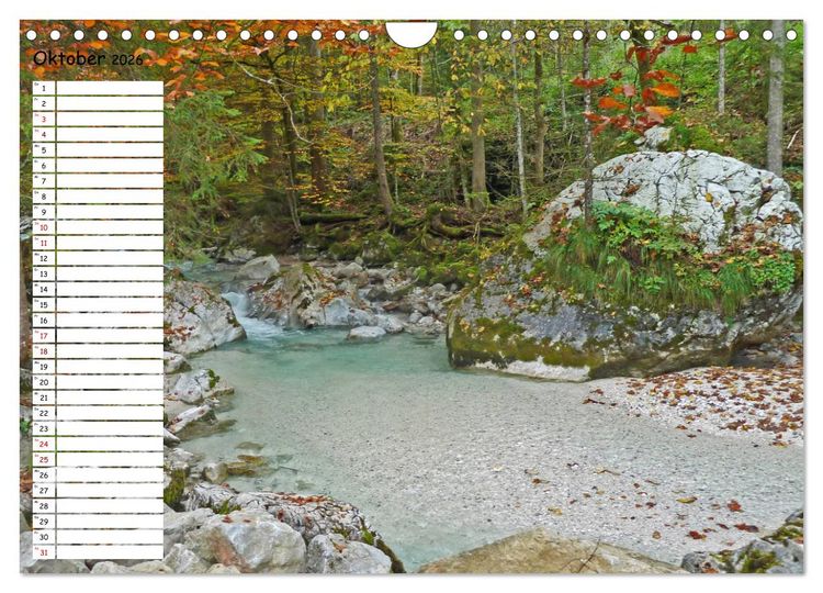 Produktbild: Einsame Natur - Terminkalender (Wandkalender 2026 DIN A4 quer), CALVENDO Monatskalender