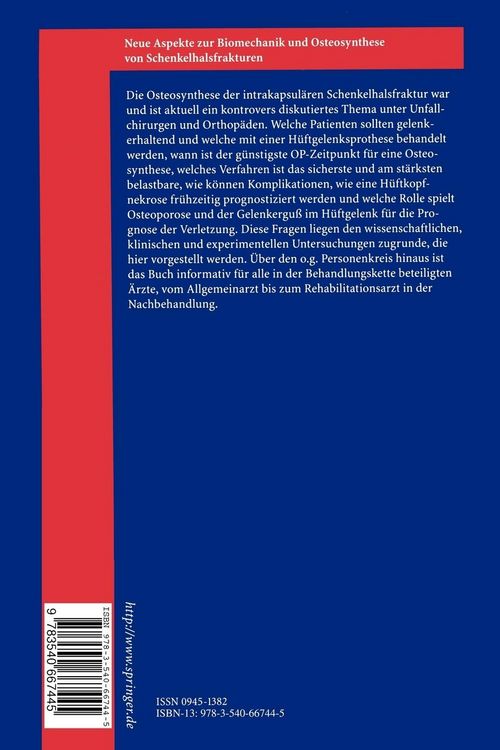 Produktbild: Neue Aspekte zur Biomechanik und Osteosynthese von Schenkelhalsfrakturen