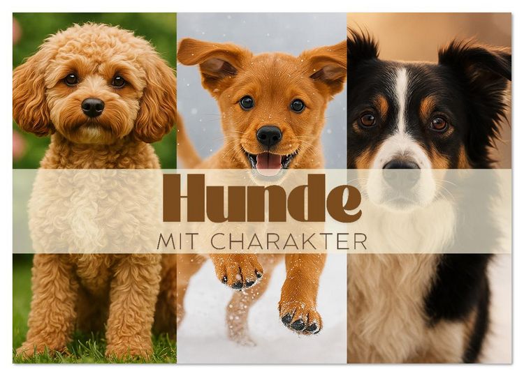Produktbild: Hunde mit Charakter (Tischkalender 2026 DIN A5 quer), CALVENDO Monatskalender