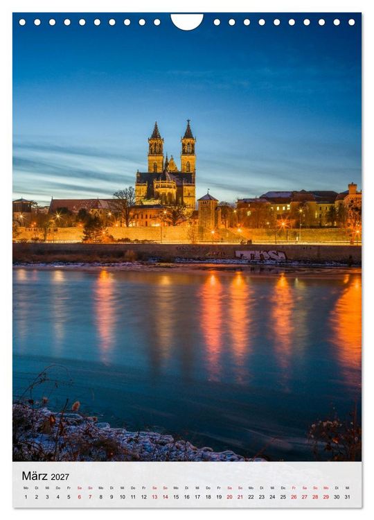 Produktbild: Magdeburg und das Licht am Ende des Tages (Wandkalender 2027 DIN A4 hoch), CALVENDO Monatskalender
