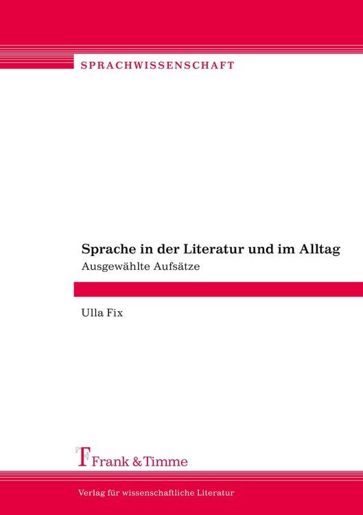 Produktbild: Sprache in der Literatur und im Alltag