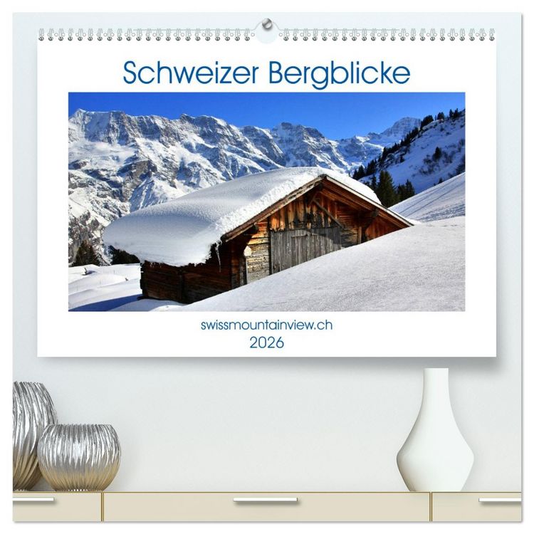 Produktbild: Schweizer Bergblicke (hochwertiger Premium Wandkalender 2026 DIN A2 quer), Kunstdruck in Hochglanz