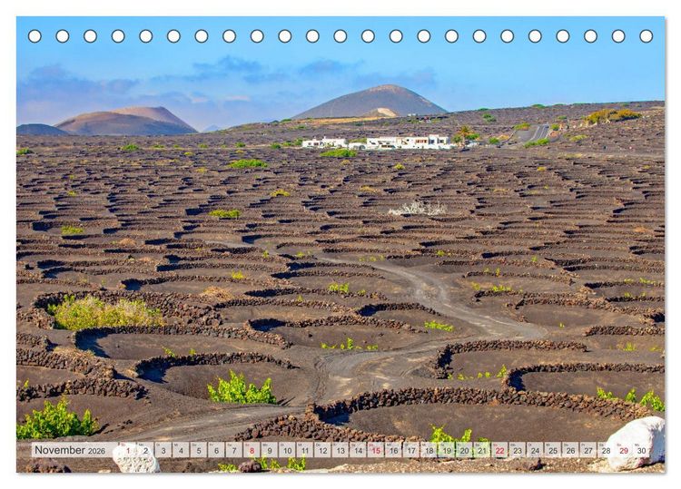 Produktbild: Urlaubsparadies Lanzarote (Tischkalender 2026 DIN A5 quer), CALVENDO Monatskalender