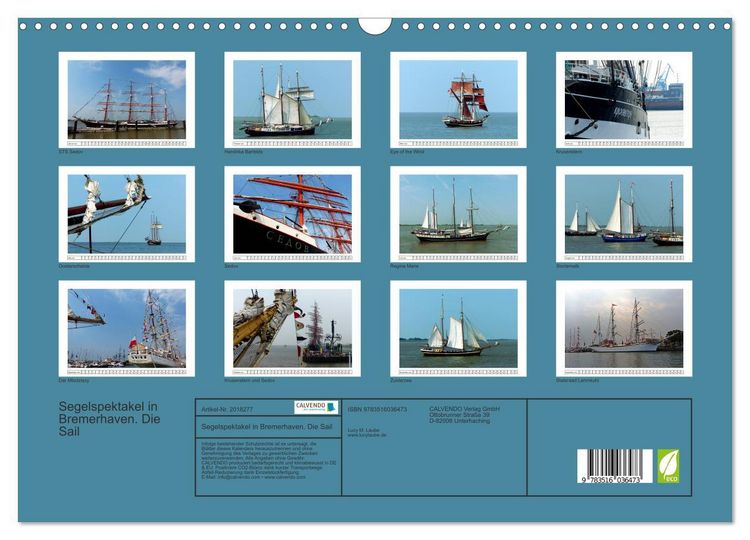 Produktbild: Segelspektakel in Bremerhaven. Die Sail (Wandkalender 2026 DIN A3 quer), CALVENDO Monatskalender