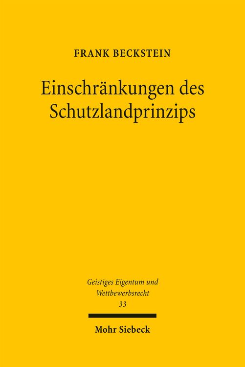 Produktbild: Einschr&auml;nkungen des Schutzlandprinzips